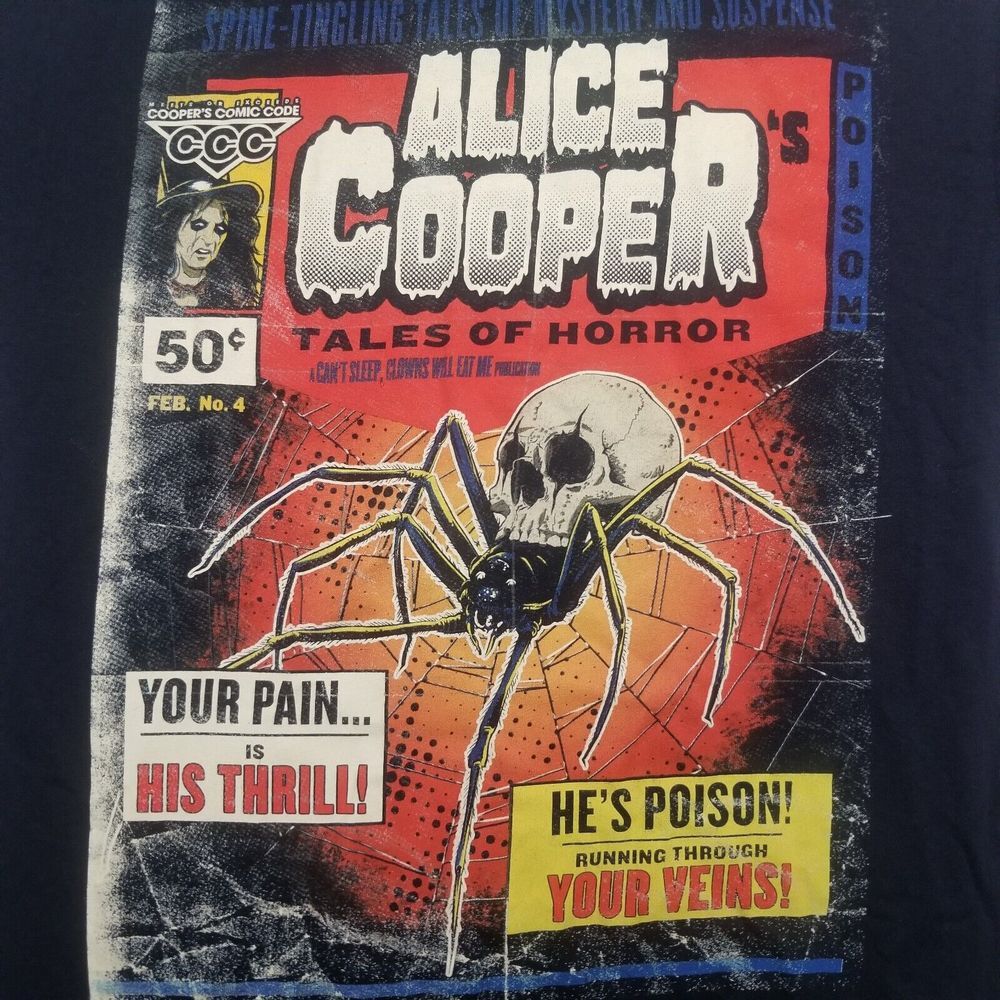 2016 Alice Cooper World Tour T Shirt size medium‎ Local Crew Rock Music Tour Tee - Picture 2 of 13